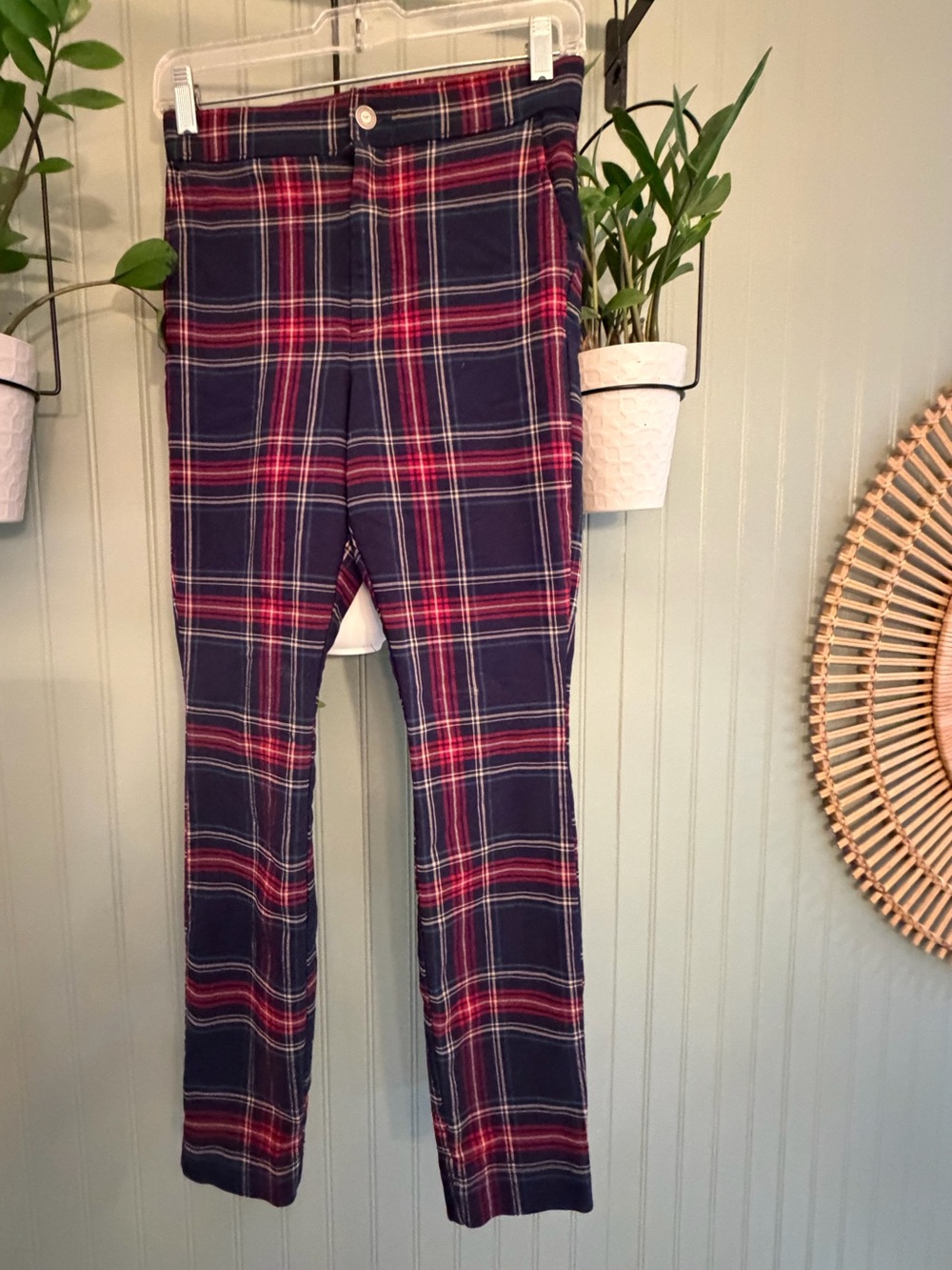 Hollister HELLO FALL Advanced Stretch Plaid Slim Pants - Size S